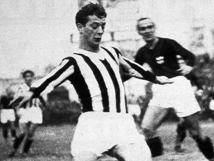 Renato Cesarini wieder in Bestform, beim Spiel gegen Mailand 1933