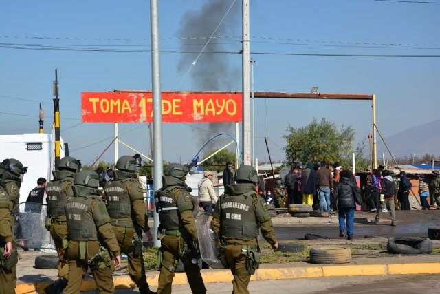 Mitte Mai rückte die chilenische Polizei an, um die besetzte Siedlung »Toma 17 de Mayo« am Rand der Hauptstadt Santiago zu räumen.