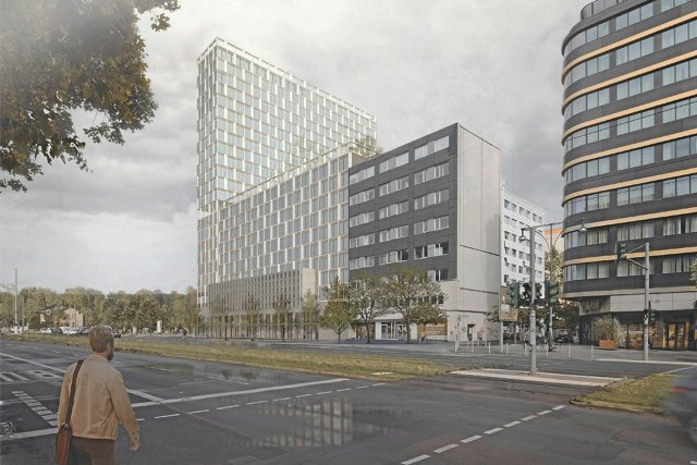 Vom Baukollegium unerwünscht: Pläne des Architekturbüros CSMM für einen aufgesetzten Baukörper an der Mollstraße