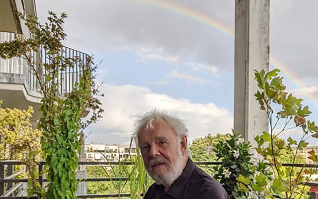 Rainer Hachfeld mit Regenbogen, rein privat.