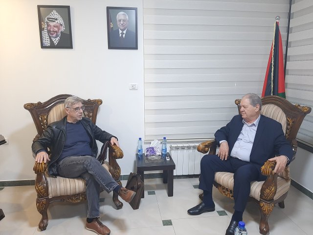 EL-Präsident Walter Baier (l.) im Gespräch mit PLO-Politiker Raw...