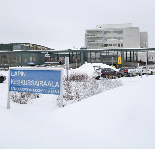 Das Zentralkrankenhaus von Lappland wirkt klein – aber im Februa...