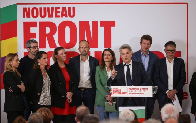 Frankreichs Linksbündnis fordert von Präsident Emmanuel Macron d...