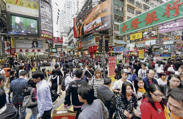 Das dicht besiedelte Hongkong hat eine der niedrigsten Geburtenraten der Welt.