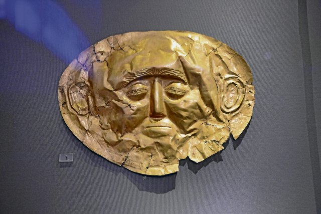 Die angebliche Goldmaske von Priamos, König von Troja