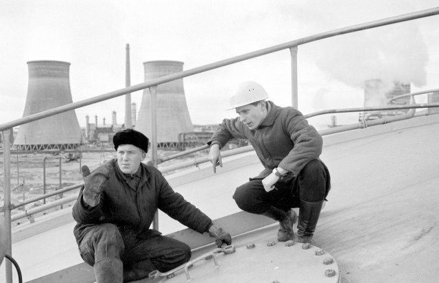 Die Raffinerie hat eine lange Tradition: 1964 im Petrolchemischen Kombinat (PCK) Schwedt